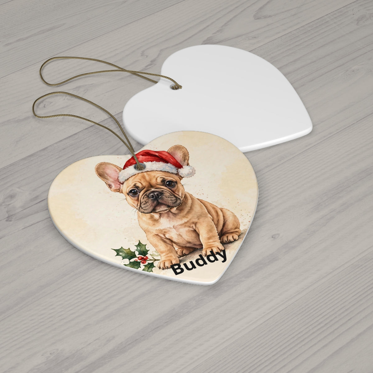 Personalised French Bulldog's First Christmas Ornament