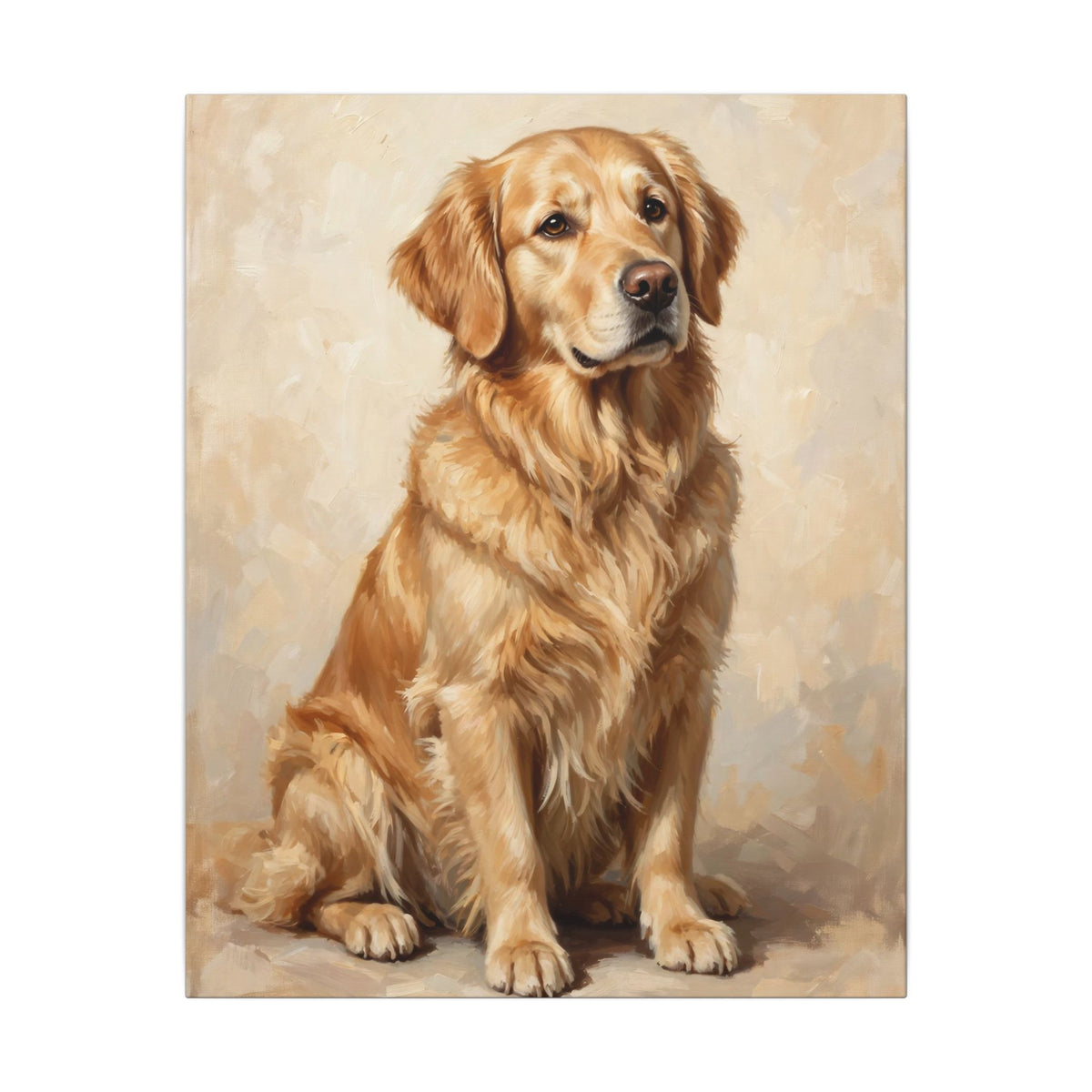 Custom Pet Portrait Canvas — Oil Painting Style