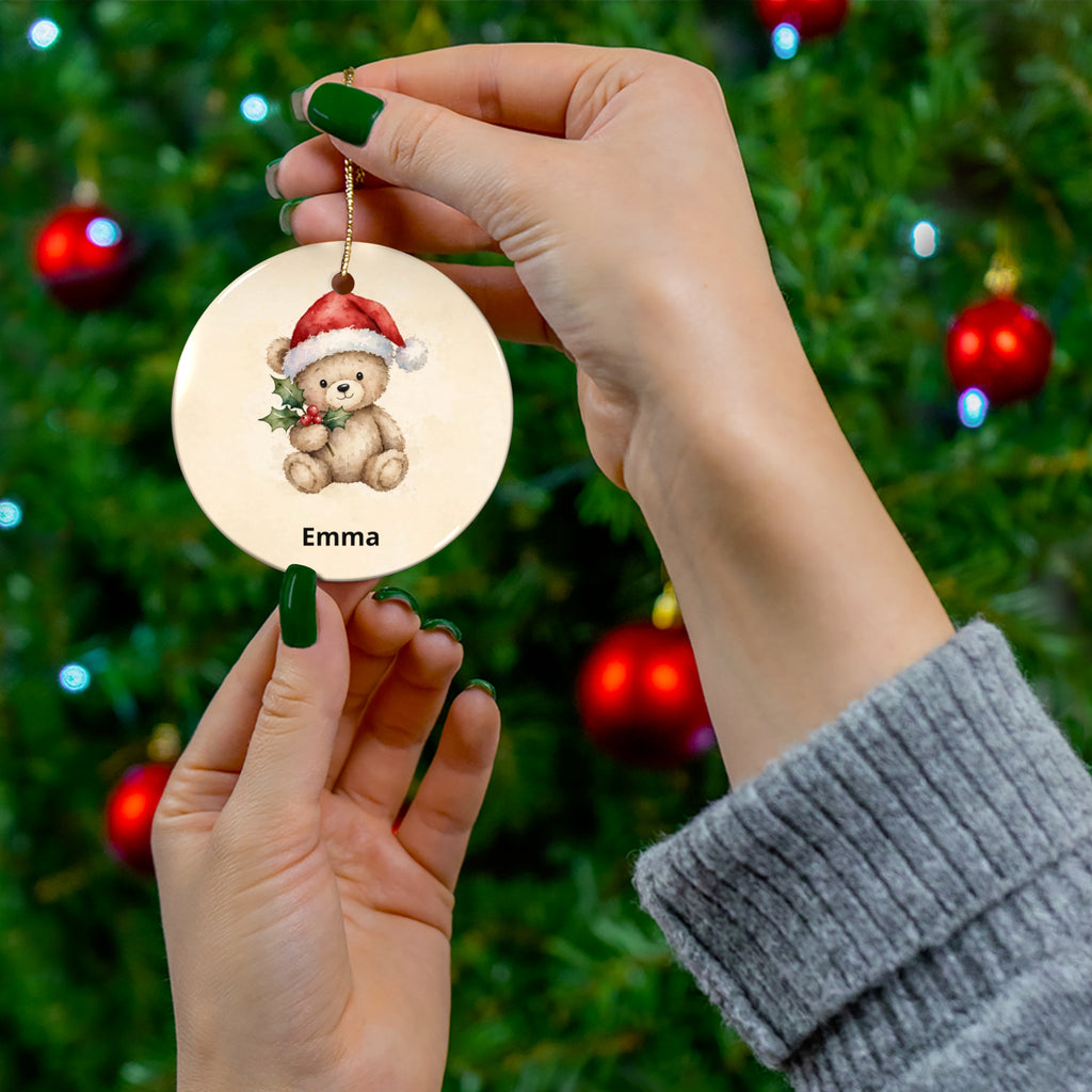 Personalised Baby's First Christmas Ornament — Teddy Bear