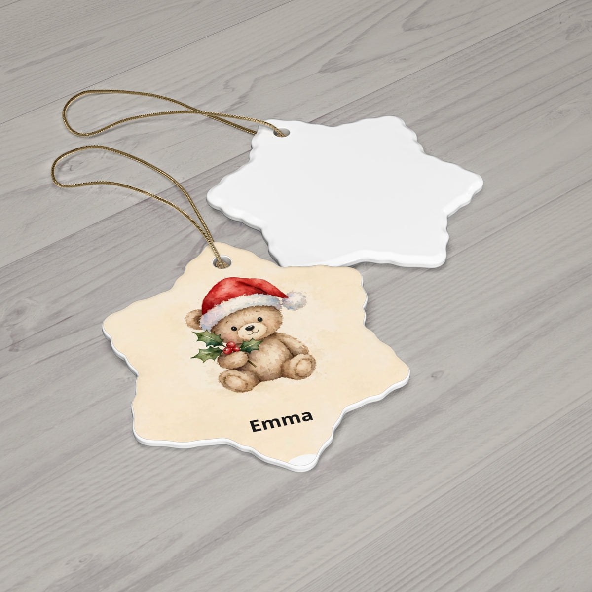 Personalised Baby's First Christmas Ornament — Teddy Bear