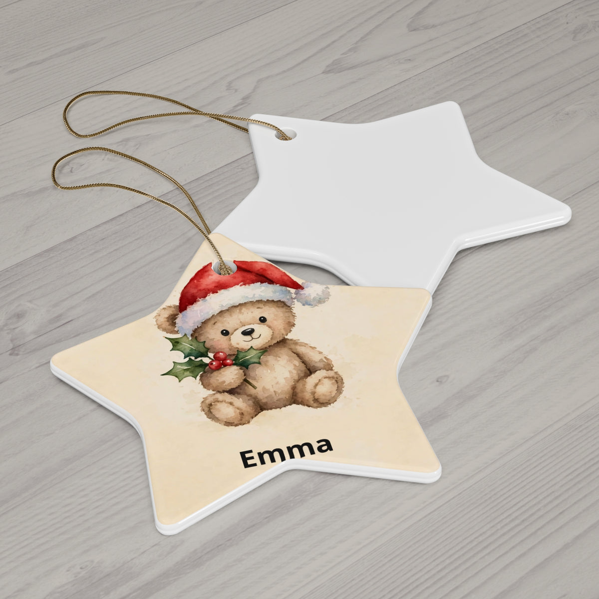 Personalised Baby's First Christmas Ornament — Teddy Bear