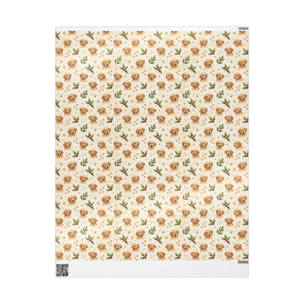 Golden Retriever Puppy Christmas Wrapping Paper