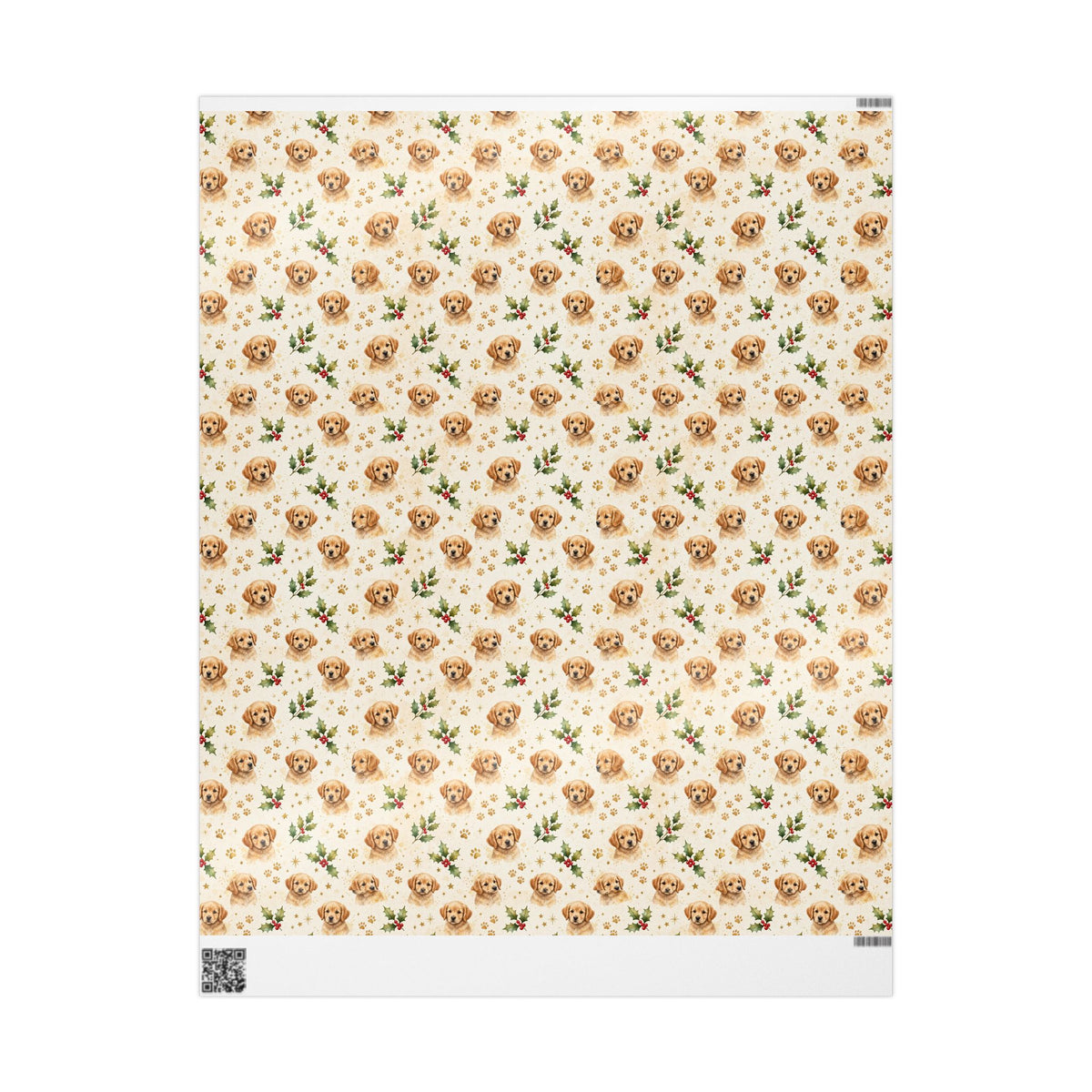 Golden Retriever Puppy Christmas Wrapping Paper