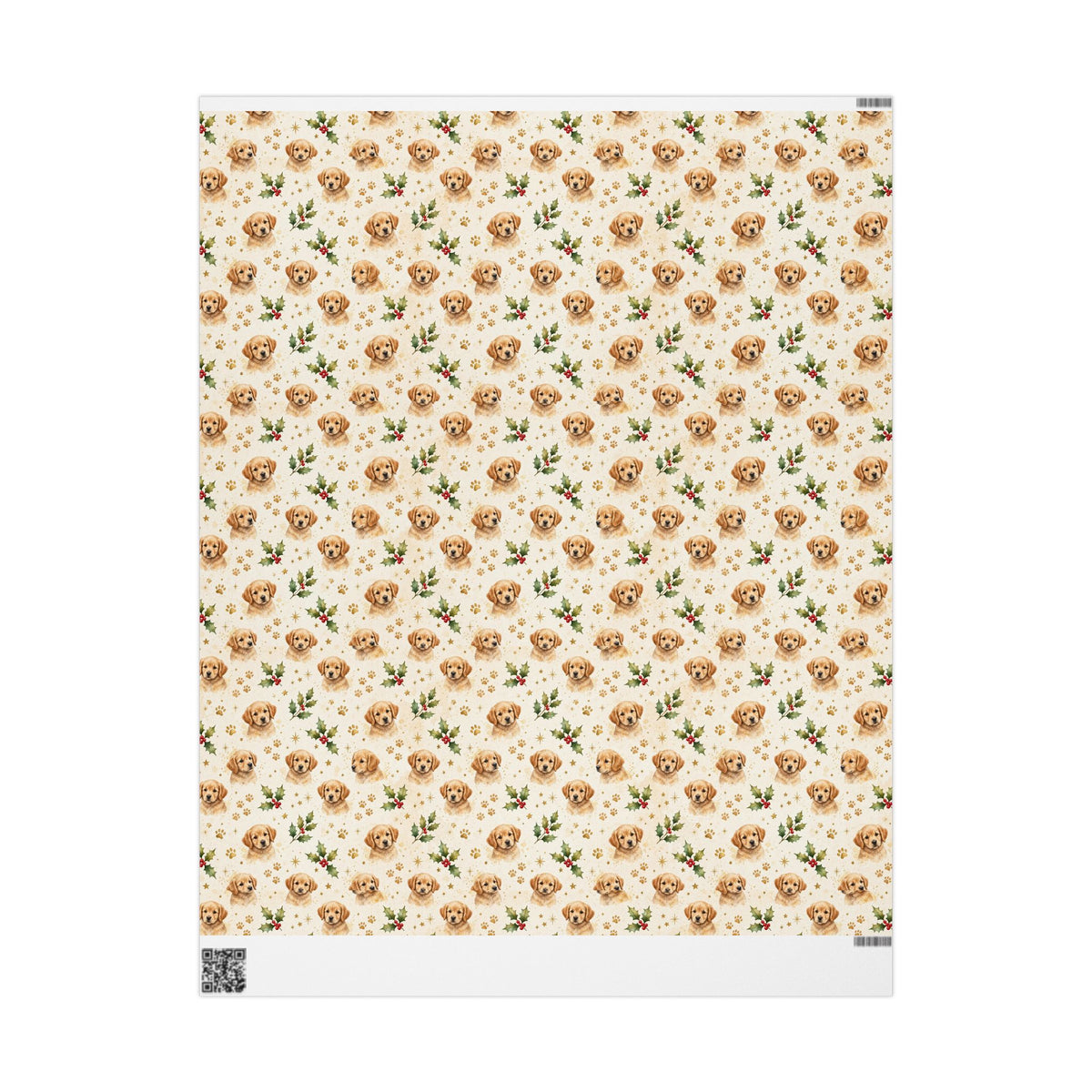 Golden Retriever Puppy Christmas Wrapping Paper