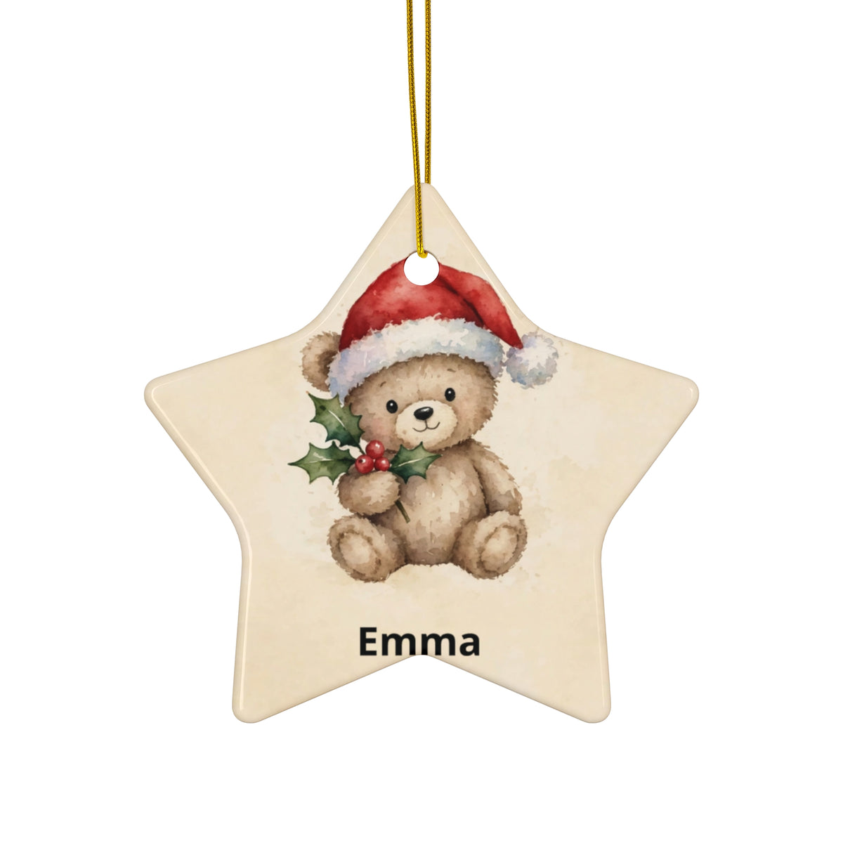 Personalised Baby's First Christmas Ornament — Teddy Bear