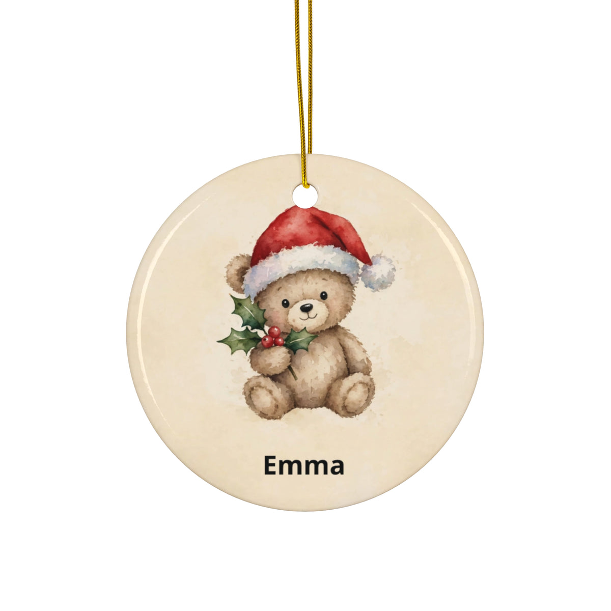 Personalised Baby's First Christmas Ornament — Teddy Bear