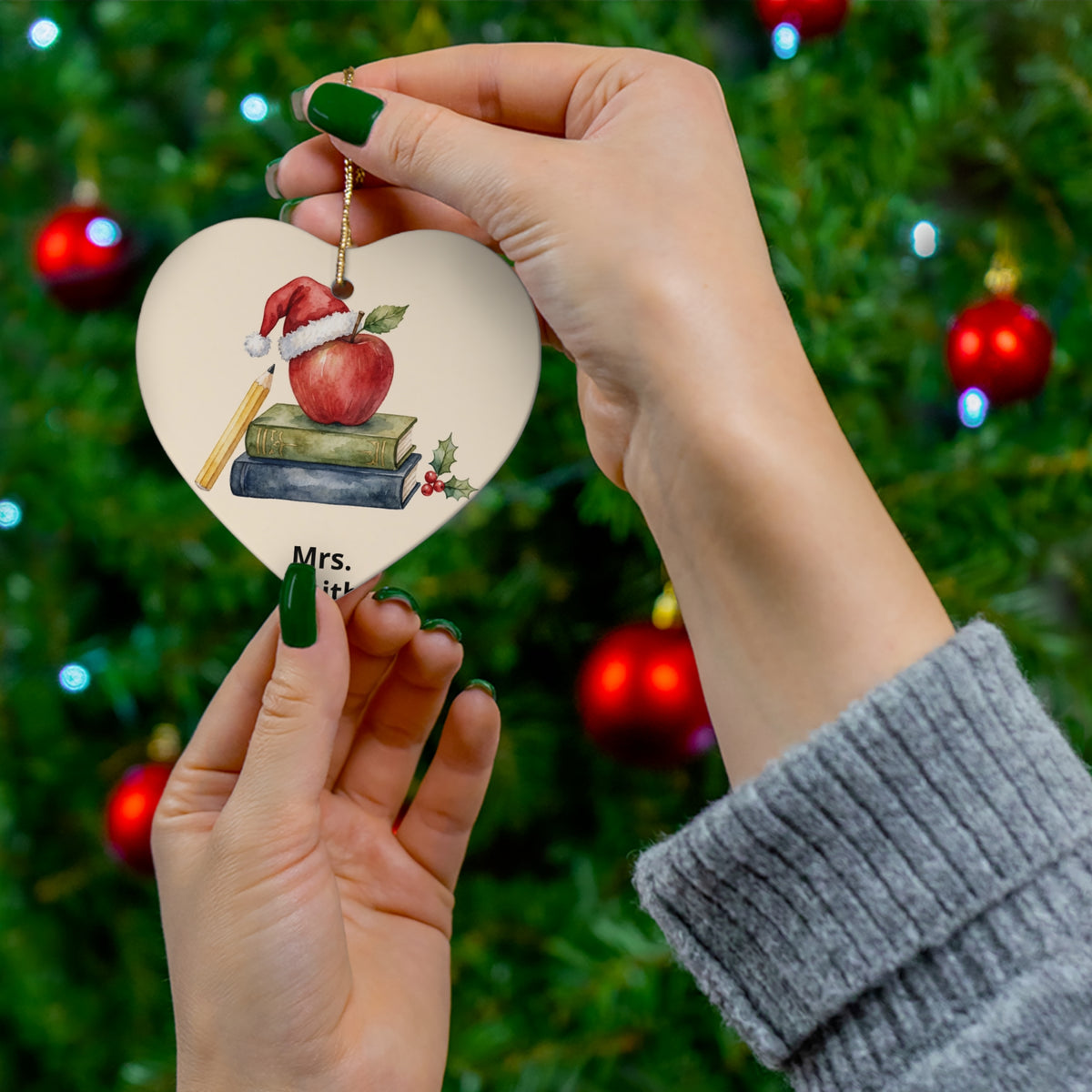 Personalised Teacher Christmas Ornament — Thank You Gift