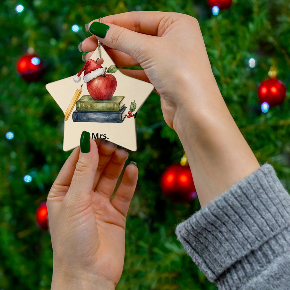 Personalised Teacher Christmas Ornament — Thank You Gift