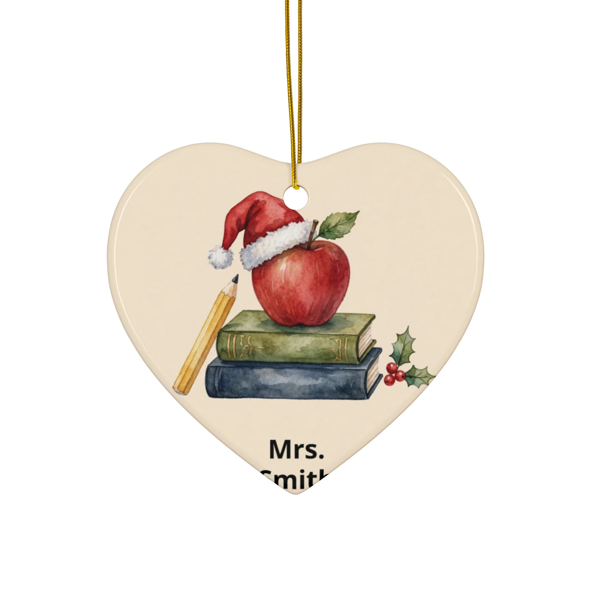 Personalised Teacher Christmas Ornament — Thank You Gift