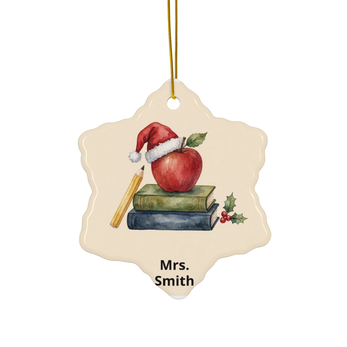 Personalised Teacher Christmas Ornament — Thank You Gift