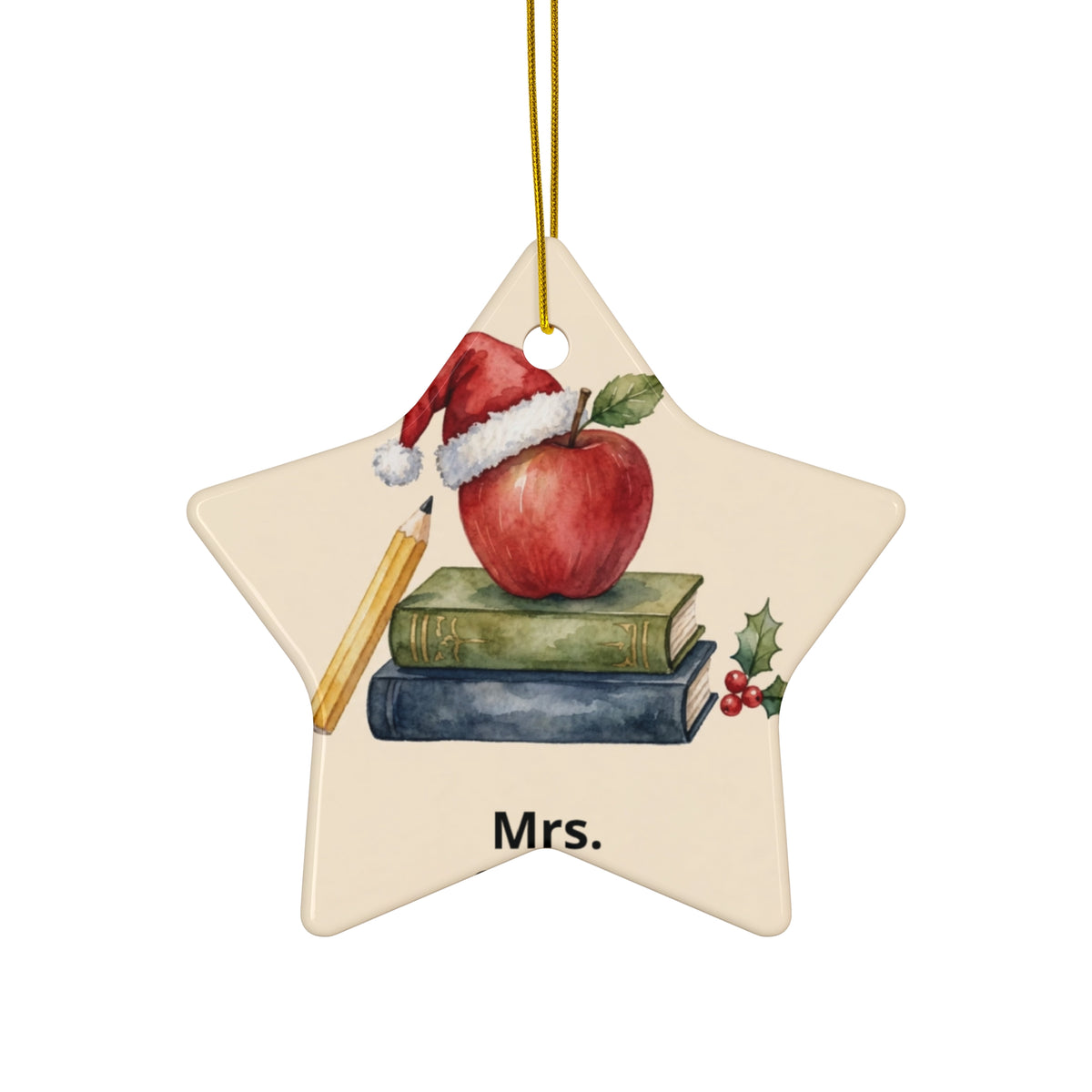 Personalised Teacher Christmas Ornament — Thank You Gift