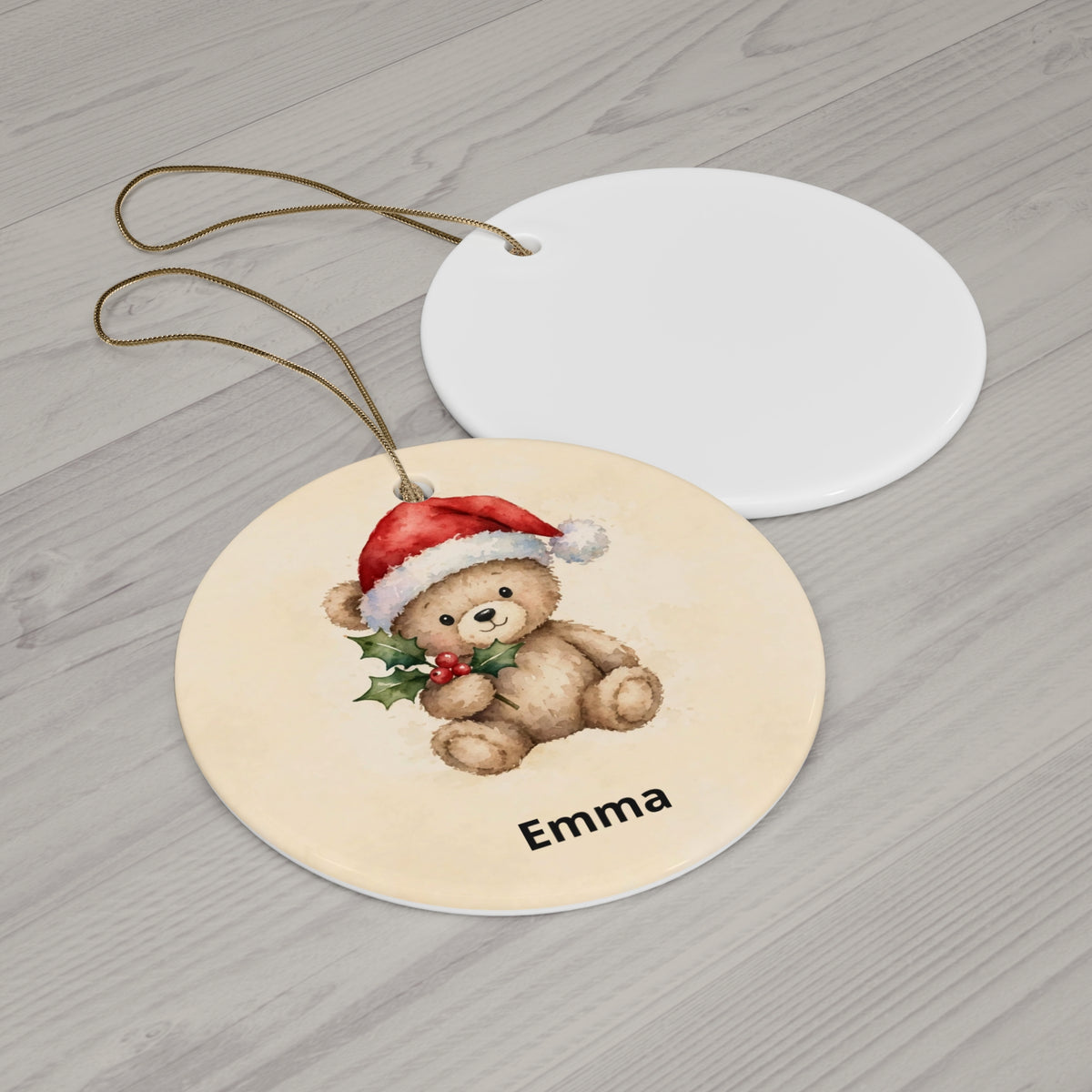 Personalised Baby's First Christmas Ornament — Teddy Bear