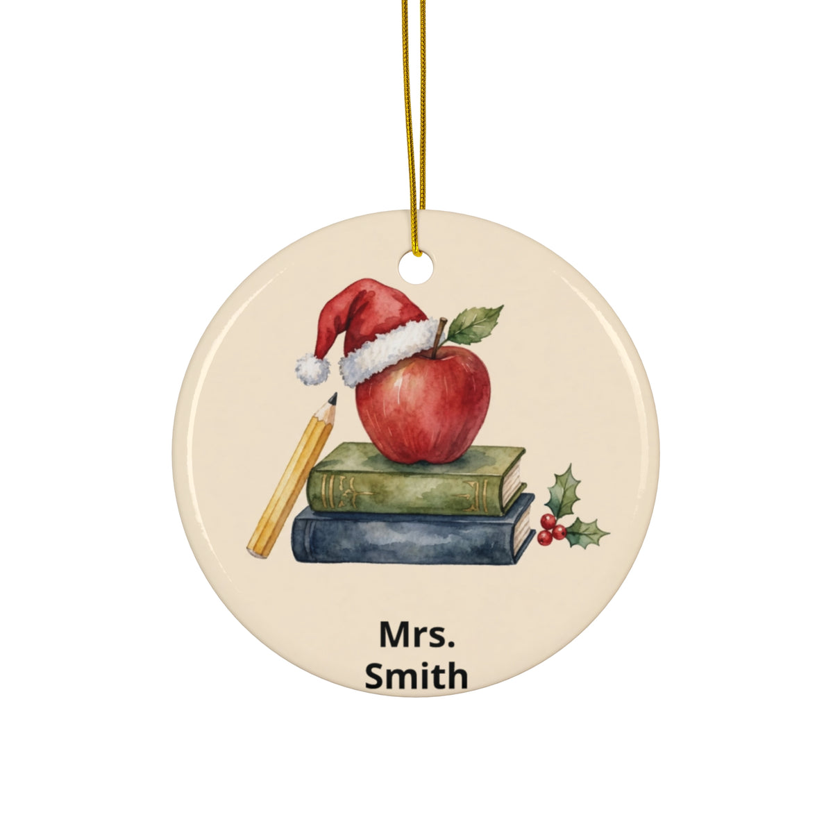 Personalised Teacher Christmas Ornament — Thank You Gift
